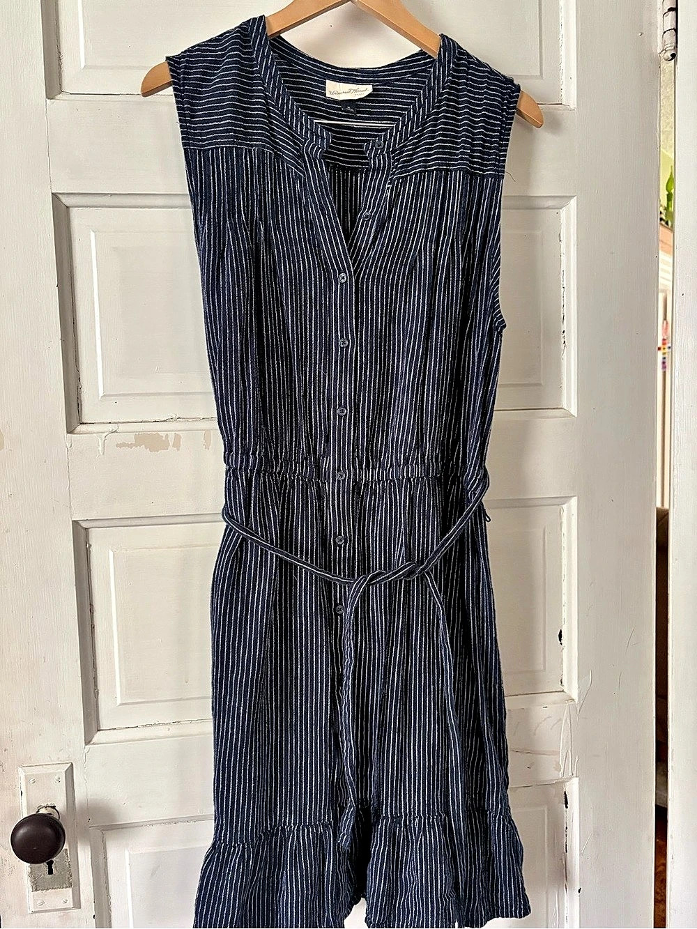 Universal Thread Striped Maxi Dress in Blue & White XL Like New
